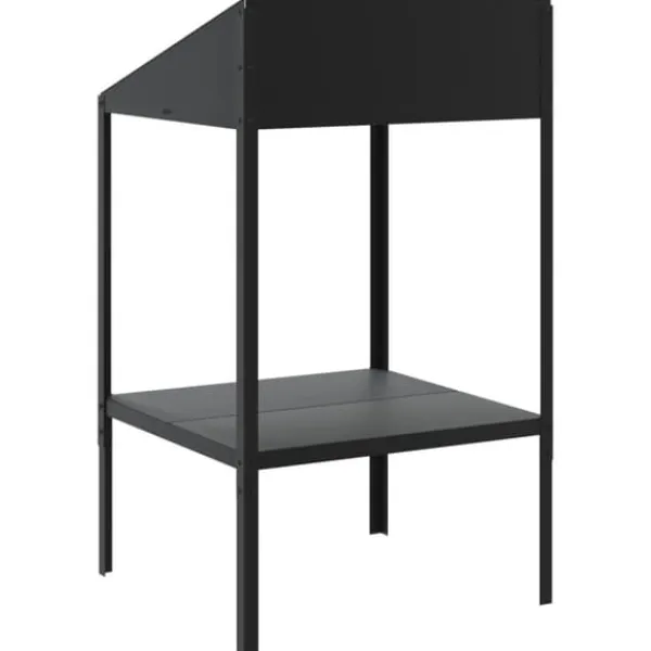 Plantestativer^Plantestativ i galvaniseret stål til planter | Størrelse: 56,5x54,5x100 cm | Farve: Antracitgrå