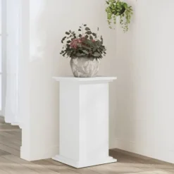 Hot Plantestativ i konstrueret træ - Stabilt og stilrent | Størrelse: 33x33x60 cm | Farve: Hvid Plantestativer