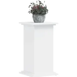 Hot Plantestativ i konstrueret træ - Stabilt og stilrent | Størrelse: 33x33x60 cm | Farve: Hvid Plantestativer
