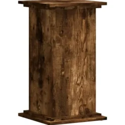 Clearance Plantestativ i konstrueret træ - Tidløst og stabilt design | Farve: Røget egetræ | Størrelse: 33x33x60 cm Plantestativer
