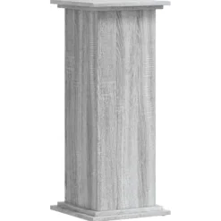 Plantestativer^Plantestativ i konstrueret træ - Tidløst design | Farve: Grå sonoma-eg | Størrelse: 33x33x80 cm