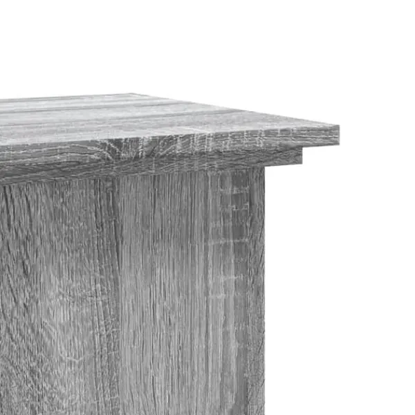 Plantestativer^Plantestativ i konstrueret træ - Tidløst design | Farve: Grå sonoma-eg | Størrelse: 33x33x80 cm
