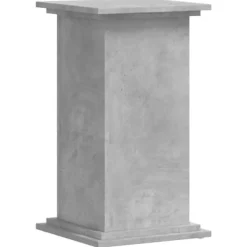 Best Plantestativ i konstrueret træ - Stabil og minimalistisk | Størrelse: 33x33x60 cm | Farve: Betongrå Plantestativer