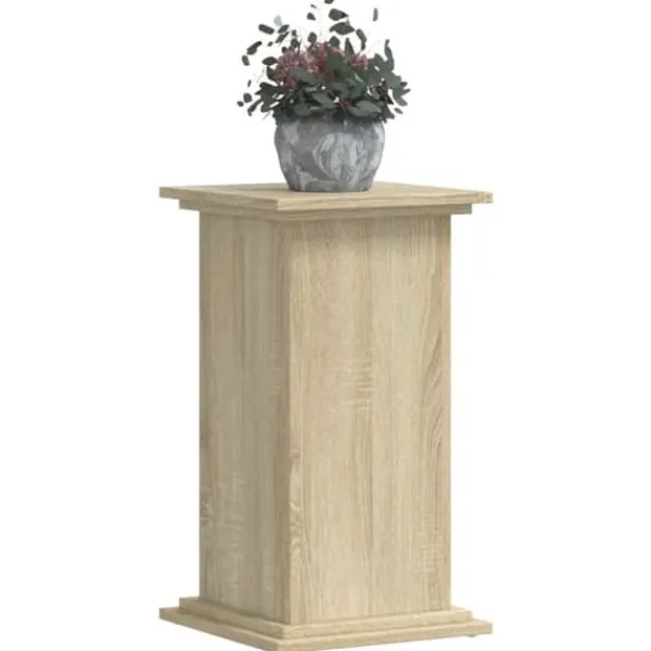 Plantestativer^Plantestativ i konstrueret træ - Blomsterstand | Størrelse: 33x33x60 cm | Farve: Sonoma-eg