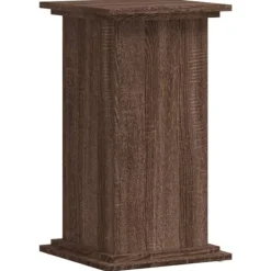 Discount Plantestativ i konstrueret træ - Stabil & tidløst design | Farve: Brun egetræsfarve | Størrelse: 33x33x60 cm Plantestativer