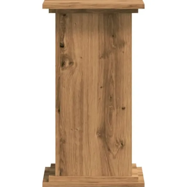 Outlet Plantestativ i konstrueret træ – Stabilt og slidstærkt | Størrelse: 33x33x60 cm | Farve: Egetræslook Plantestativer