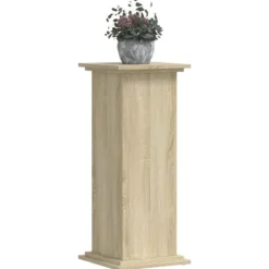Clearance Plantestativ i konstrueret træ - Tidløst design | Størrelse: 33x33x80 cm | Farve: Sonoma-eg Plantestativer