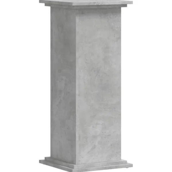 Plantestativer^Plantestativ i konstrueret træ - Slidstærkt og stilrent | Størrelse: 33x33x80 cm | Farve: Betongrå