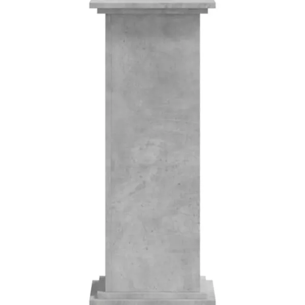 Plantestativer^Plantestativ i konstrueret træ - Slidstærkt og stilrent | Størrelse: 33x33x80 cm | Farve: Betongrå