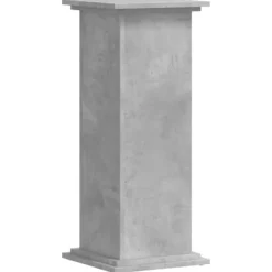 Plantestativer^Plantestativ i konstrueret træ - Slidstærkt og stilrent | Størrelse: 33x33x80 cm | Farve: Betongrå