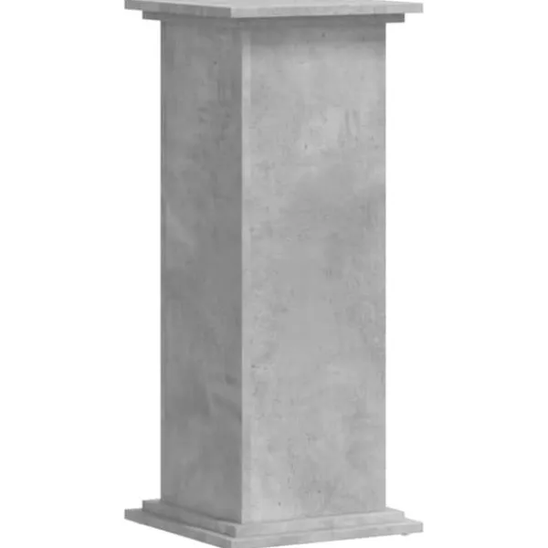 Plantestativer^Plantestativ i konstrueret træ - Slidstærkt og stilrent | Størrelse: 33x33x80 cm | Farve: Betongrå