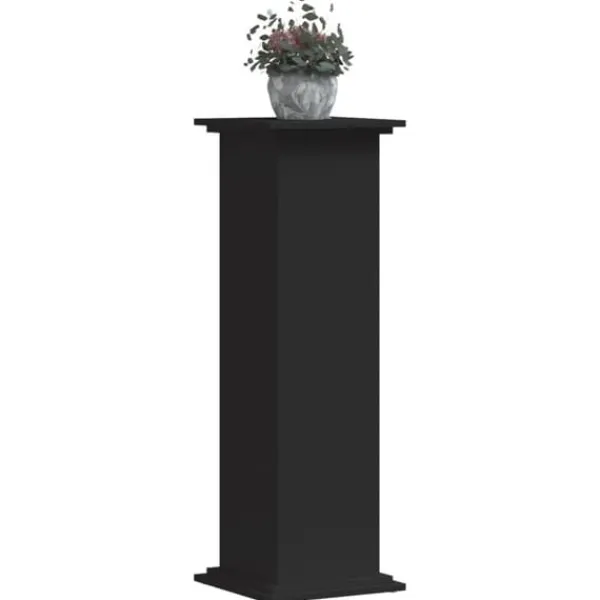 Sale Plantestativ i konstrueret træ - Slidstærkt og stabilt design | Størrelse: 33x33x100 cm | Farve: Sort Plantestativer