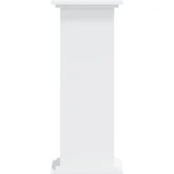Plantestativer^Plantestativ i konstrueret træ - Minimalistisk design | Størrelse: 33x33x80 cm | Farve: Hvid