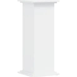 Plantestativer^Plantestativ i konstrueret træ - Minimalistisk design | Størrelse: 33x33x80 cm | Farve: Hvid
