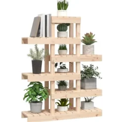 Plantestativer^Plantestativ i massivt fyrretræ - Elegant plantehylde | Størrelse: 85x25x109,5 cm