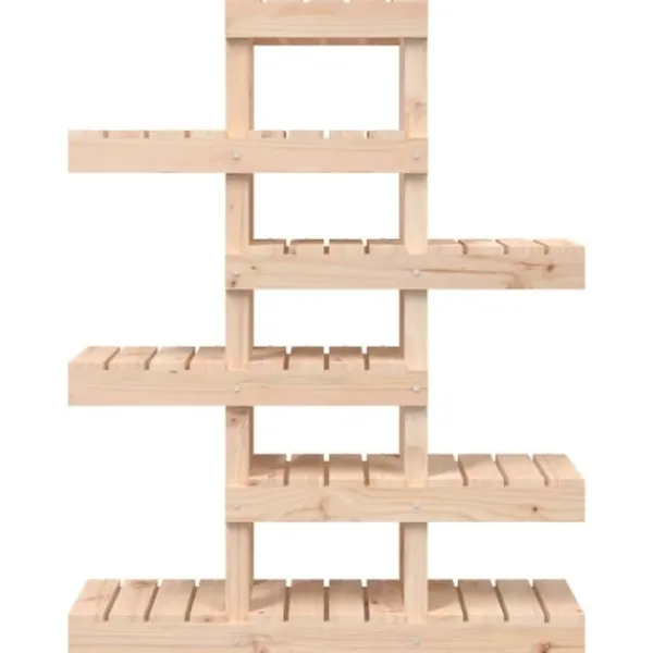 Plantestativer^Plantestativ i massivt fyrretræ - Elegant plantehylde | Størrelse: 85x25x109,5 cm