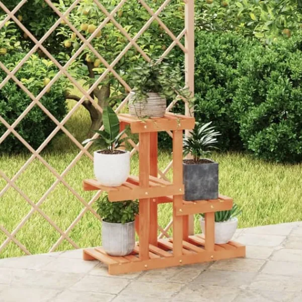 Best Plantestativ i massivt fyrretræ - Blomsterstativ | Størrelse: 58x25x51 cm Plantestativer