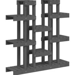 New Plantestativ i massivt fyrretræ - Elegant plantehylde | Størrelse: 104,5x25x109,5 cm | Farve: Grå Plantestativer