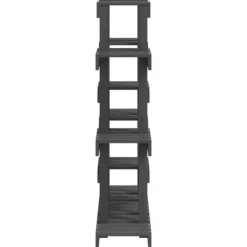 New Plantestativ i massivt fyrretræ - Elegant plantehylde | Størrelse: 104,5x25x109,5 cm | Farve: Grå Plantestativer