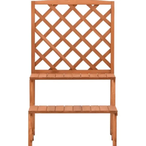 Hot Plantestativ med espalier i massivt grantræ | Størrelse: 70x42x115 cm Plantestativer