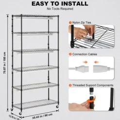 Sale Plantestativ med vækstlys 6 etager, 180W, 70,9, indendørs plantedyrkningshylde, justerbar højde, moderne design. Kit Til Plante- & Urtedyrkning