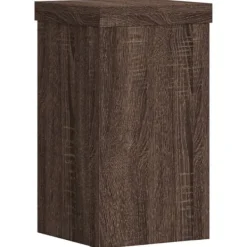 Outlet Plantestativ sæt 2 stk. i konstrueret træ - Slidstærk | Farve: Brun eg | Størrelse: 10x10x18 cm Plantestativer