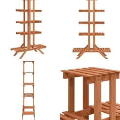 Discount Plantestativ 83x25x132 cm massivt fyrretræ - Plantestativ - Plantestativer - Home & Living Plantestativer