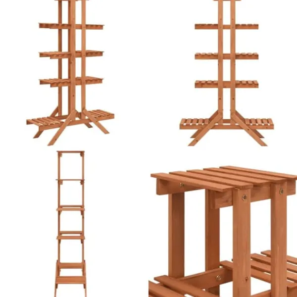 Discount Plantestativ 83x25x132 cm massivt fyrretræ - Plantestativ - Plantestativer - Home & Living Plantestativer