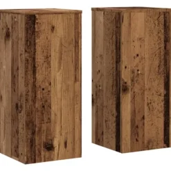 Plantestativer^Plantestativer 2 stk. - Antikt træ, stabil og slidstærk | Størrelse: 30x30x70 cm