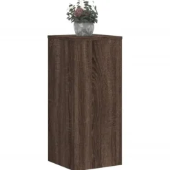 Plantestativer 2 stk. - Konstrueret træ | Farve: Brunt eg | Størrelse: 30x30x70 cm Plantestativer