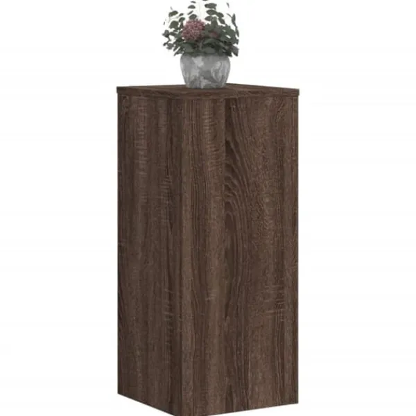 Plantestativer 2 stk. - Konstrueret træ | Farve: Brunt eg | Størrelse: 30x30x70 cm Plantestativer