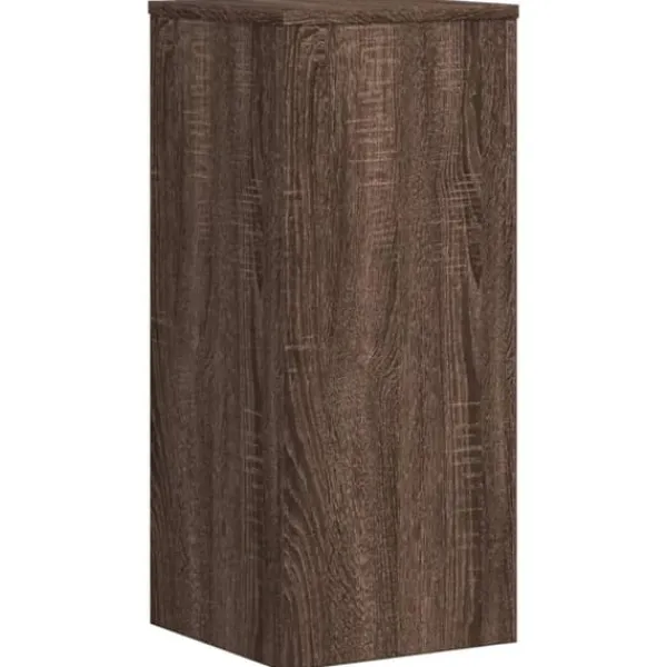 Plantestativer 2 stk. - Konstrueret træ | Farve: Brunt eg | Størrelse: 30x30x70 cm Plantestativer