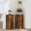 Hot Plantestativer 2 stk. - Robust blomsterstativ i konstrueret træ | Størrelse: 30x30x70 cm | Farve: Røget eg Plantestativer