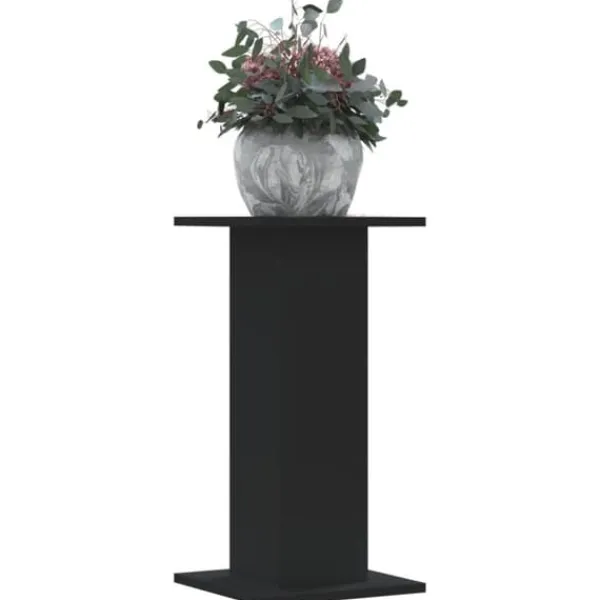 New Plantestativer 2 stk. - Slidstærkt konstrueret træ | Farve: Sort | Størrelse: 30x30x60 cm Plantestativer