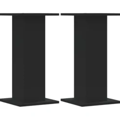 New Plantestativer 2 stk. - Slidstærkt konstrueret træ | Farve: Sort | Størrelse: 30x30x60 cm Plantestativer