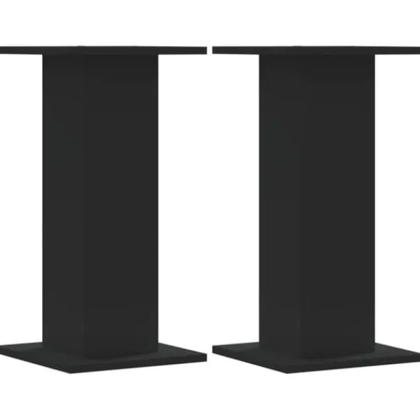 New Plantestativer 2 stk. - Slidstærkt konstrueret træ | Farve: Sort | Størrelse: 30x30x60 cm Plantestativer