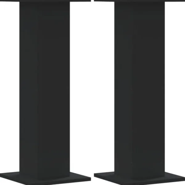 Outlet Plantestativer 2 stk. - Slidstærke træstativer til planter | Farve: Sort | Størrelse: 30x30x80 cm Plantestativer