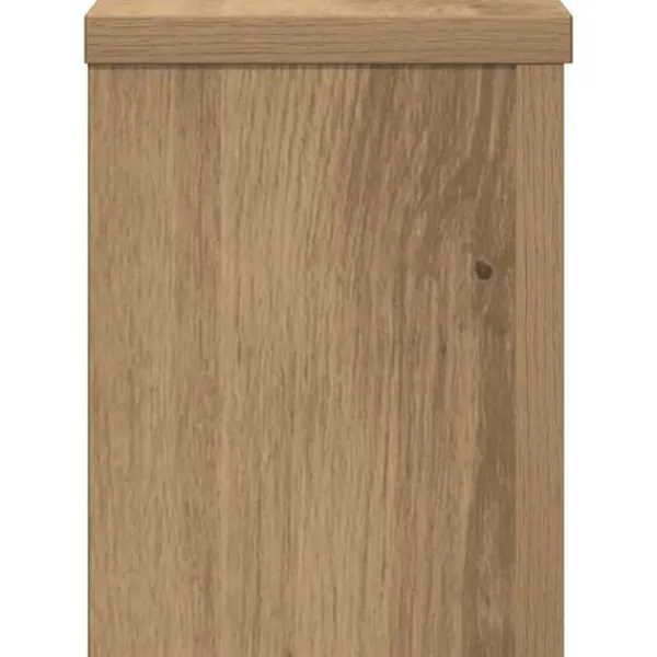 Plantestativer 2 stk. - Slidstærkt konstrueret træ | Størrelse: 15x15x20 cm | Farve: Egetræsfarvet Plantestativer