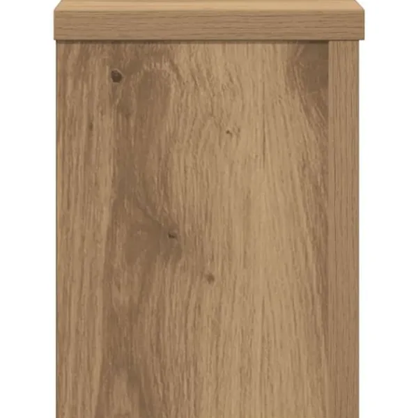 Plantestativer 2 stk. - Slidstærkt konstrueret træ | Størrelse: 15x15x20 cm | Farve: Egetræsfarvet Plantestativer