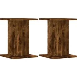 Plantestativer^Plantestativer 2 stk. - Slidstærkt konstrueret træ | Størrelse: 30x30x40 cm | Farve: Røget eg