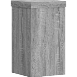 Clearance Plantestativer 2 stk. - Slidstærkt trædesign | Farve: Grå sonoma-eg | Størrelse: 10x10x18 cm Plantestativer
