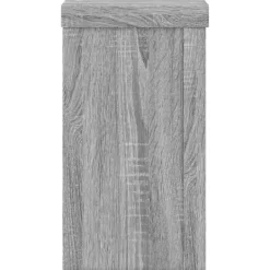 Clearance Plantestativer 2 stk. - Slidstærkt trædesign | Farve: Grå sonoma-eg | Størrelse: 10x10x18 cm Plantestativer