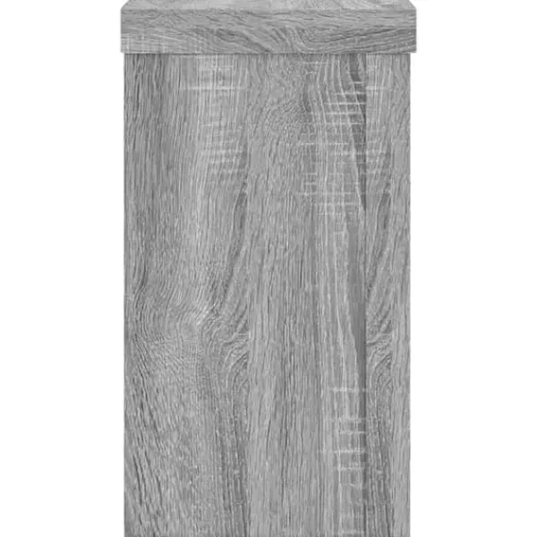 Clearance Plantestativer 2 stk. - Slidstærkt trædesign | Farve: Grå sonoma-eg | Størrelse: 10x10x18 cm Plantestativer