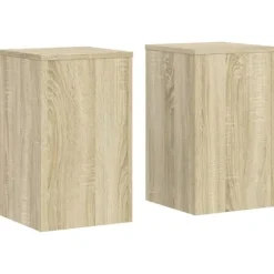 Plantestativer^Plantestativer 2 stk. - Slidstærkt konstrueret træ i sonoma-eg | Størrelse: 30x30x50 cm