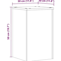 Plantestativer^Plantestativer 2 stk. - Slidstærkt konstrueret træ i sonoma-eg | Størrelse: 30x30x50 cm