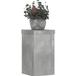 Plantestativer^Plantestativer 2 stk. - Slidstærkt konstrueret træ | Farve: Betongrå | Størrelse: 10x10x18 cm