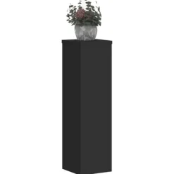 Online Plantestativer 2 stk. - Slidstærkt konstrueret træ | Farve: Sort | Størrelse: 17x17x60 cm Plantestativer