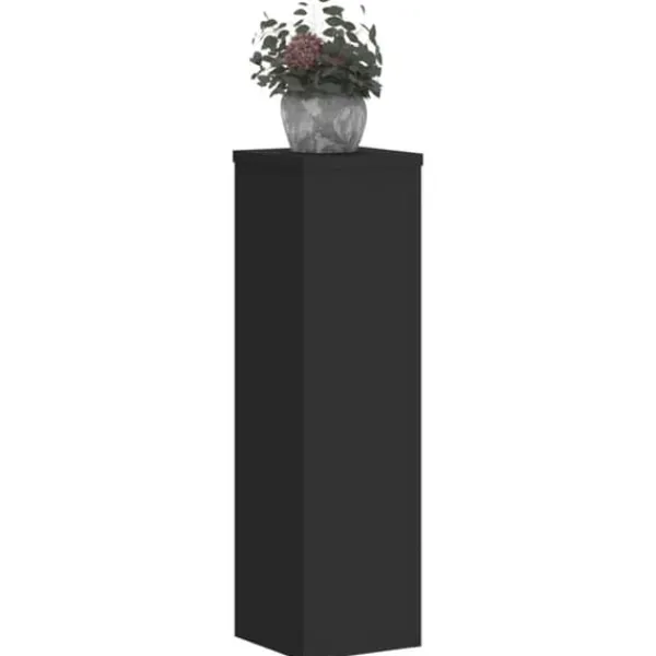 Online Plantestativer 2 stk. - Slidstærkt konstrueret træ | Farve: Sort | Størrelse: 17x17x60 cm Plantestativer
