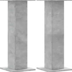 Plantestativer^Plantestativer 2 stk. - Stabilt trædesign | Størrelse: 30x30x80 cm | Farve: Betongrå