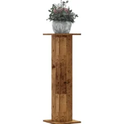 Plantestativer^Plantestativer 2 stk. - Stabilt konstrueret træ | Størrelse: 30x30x95 cm | Farve: Antik træ